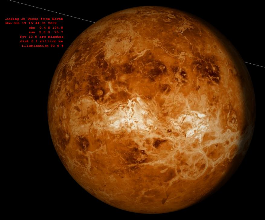 Venus from earth